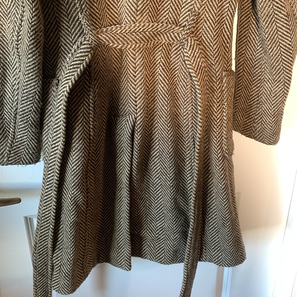 UNITED COLORS OF BENETTON Vintage Brown Houndstooth Jacket - Size 46 (Medium) - Picture 10 of 16